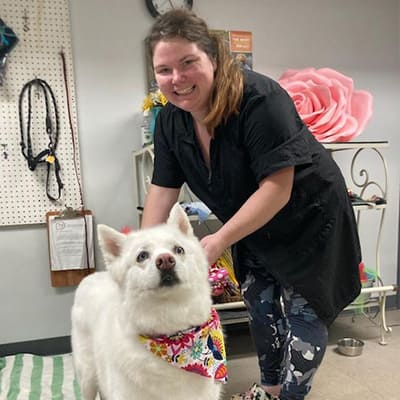 Bentley's petstuff groomer Christina from Downers Grove