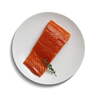 Salmon on a plate