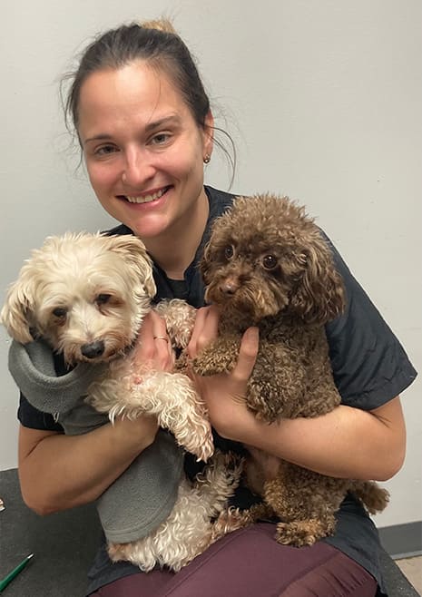 Bentley's petstuff groomer Suzy from Downers Grove