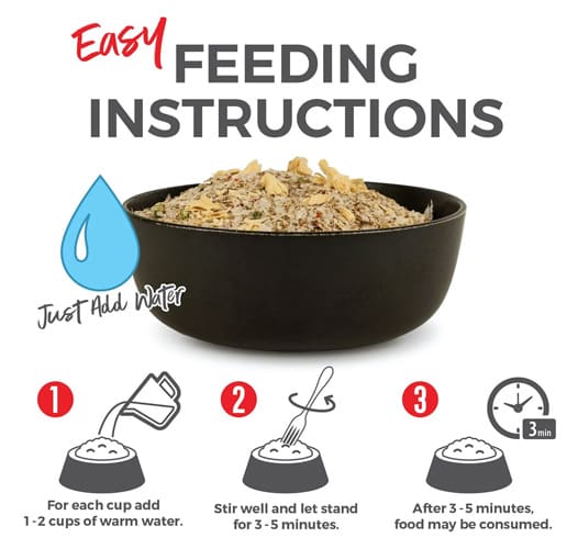 Easy 3 step feeding instructions