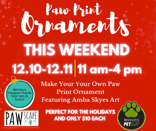 Paw Print Ornaments | Pleasant Prairie Location