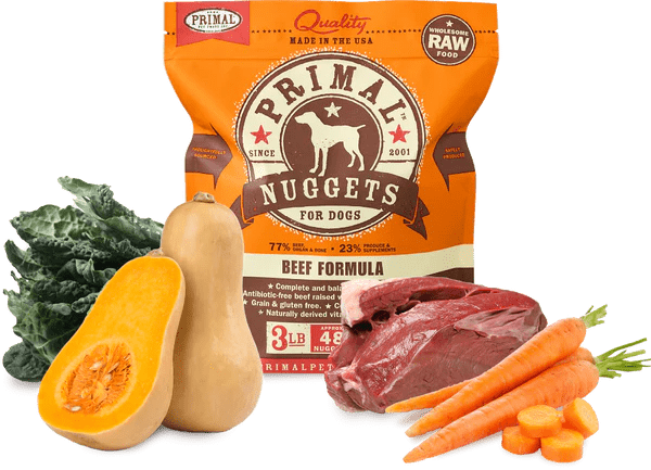 Primal nuggets dog food made with real ingredients