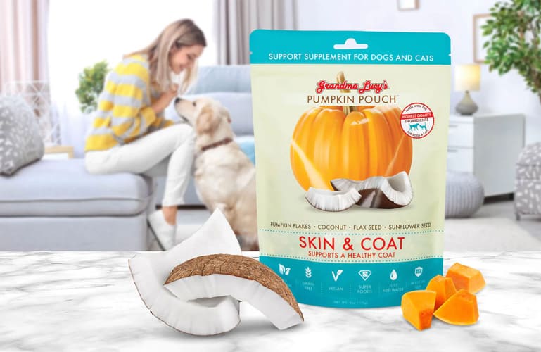 Pumpkin pouch inflammation support skin and coat for dogs and cats