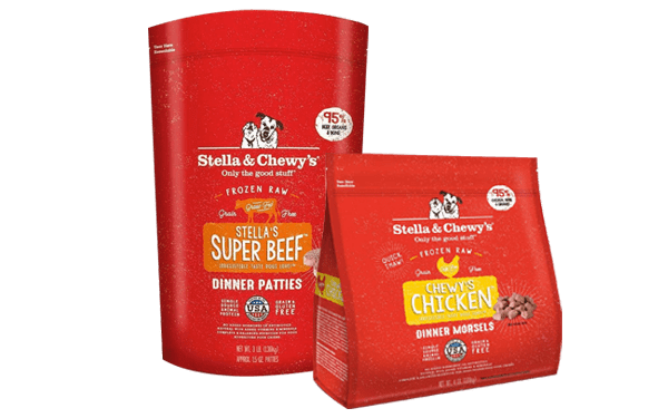 Stella and chewys frozen raw food for dogs