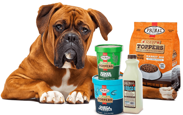 Primal toppers and hydrators pet food dog image