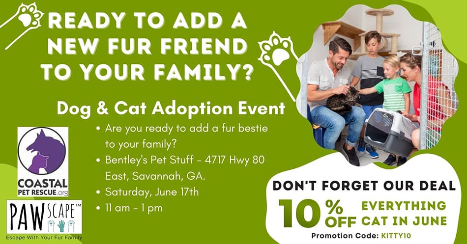 Bentley’s Pet Adoption Event with Coastal Pet Rescue | June 17th, Savannah, GA