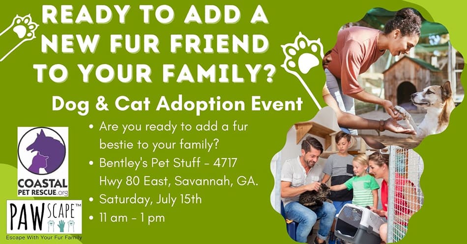 Bentley’s Pet Adoption Event with Coastal Pet Rescue | July 15th, Savannah, GA