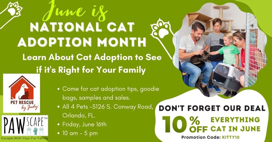 Cat Adoption PAWscape™ Event | June 15th, Belle Isle, FL.