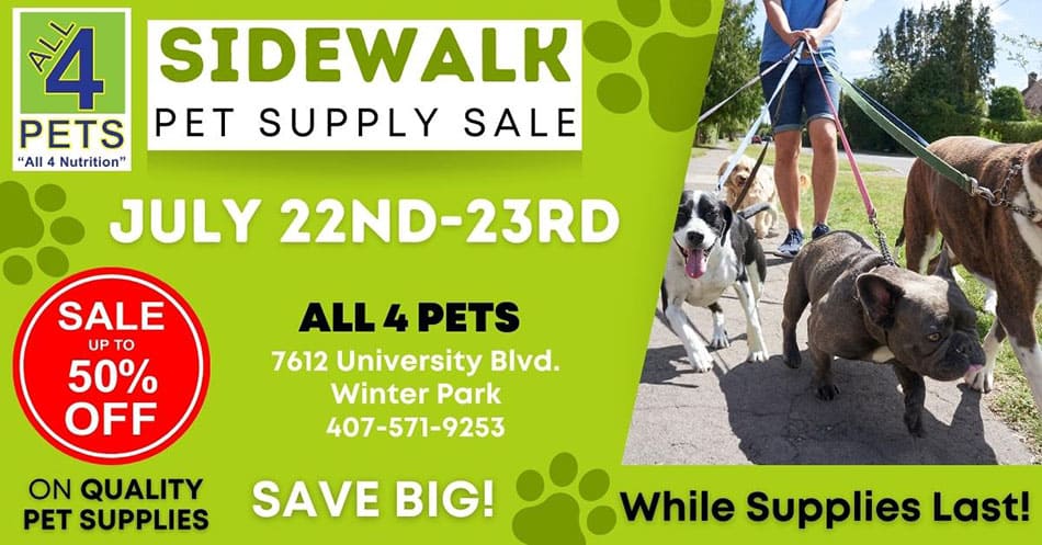 Sidewalk Pet Supply Sale PAWscape™ Event | July 22nd. - 23rd., Winter Park, FL.