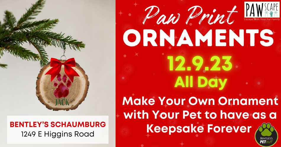 Create a Paw Print Ornament with Your Pet PAWscape™ Event | December 9th, Schaumburg, IL